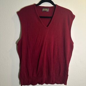 Sears Vintage Sportswear Red Knit Vest